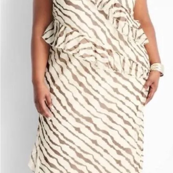 Future Collective Zebra Ruffle Maxi Dress - Picture 7 of 7